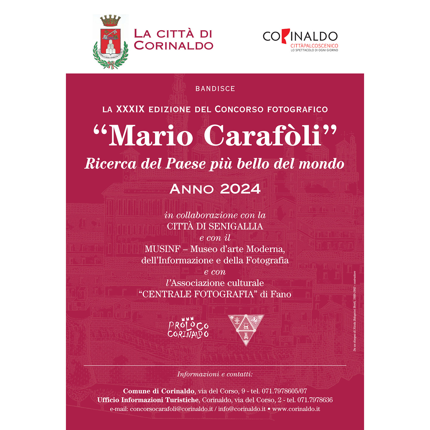 XXXIX Concorso Fotografico "Mario Carafòli " - Corinaldo  (AN)