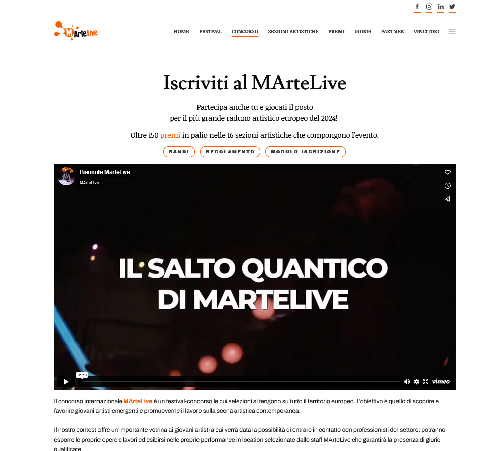 Concorso internazionale MArteLive