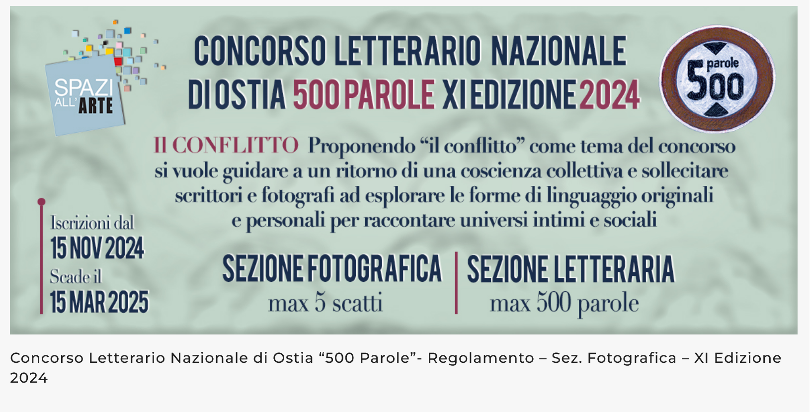 Concorso nazionale di Ostia "500 PAROLE"