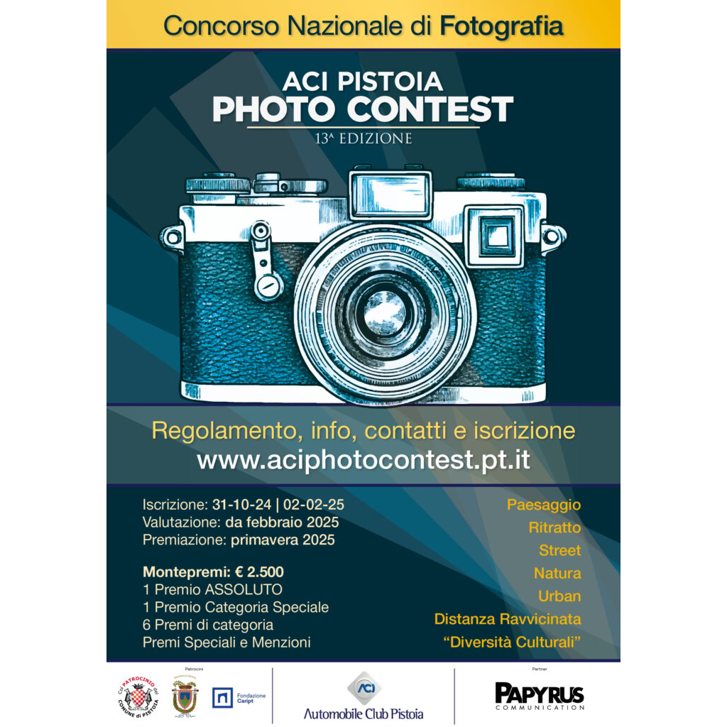 XIII edizione ACI Pistoia Photo Contest - 2024-2025