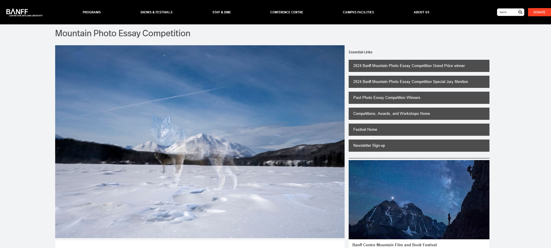 Banff Centre Mountain Photo Essay Competition