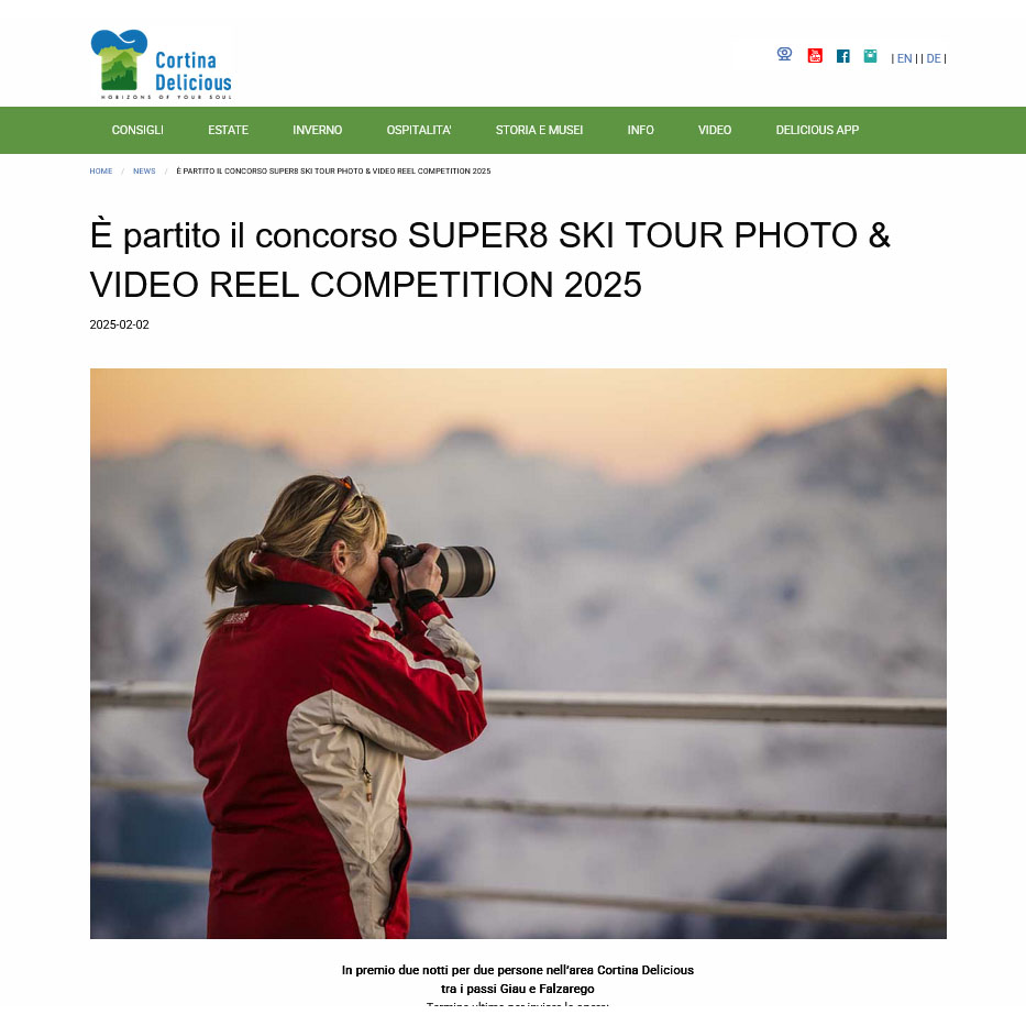 SUPER8 SKI TOUR  PHOTO & VIDEO REEL COMPETITION - 2025