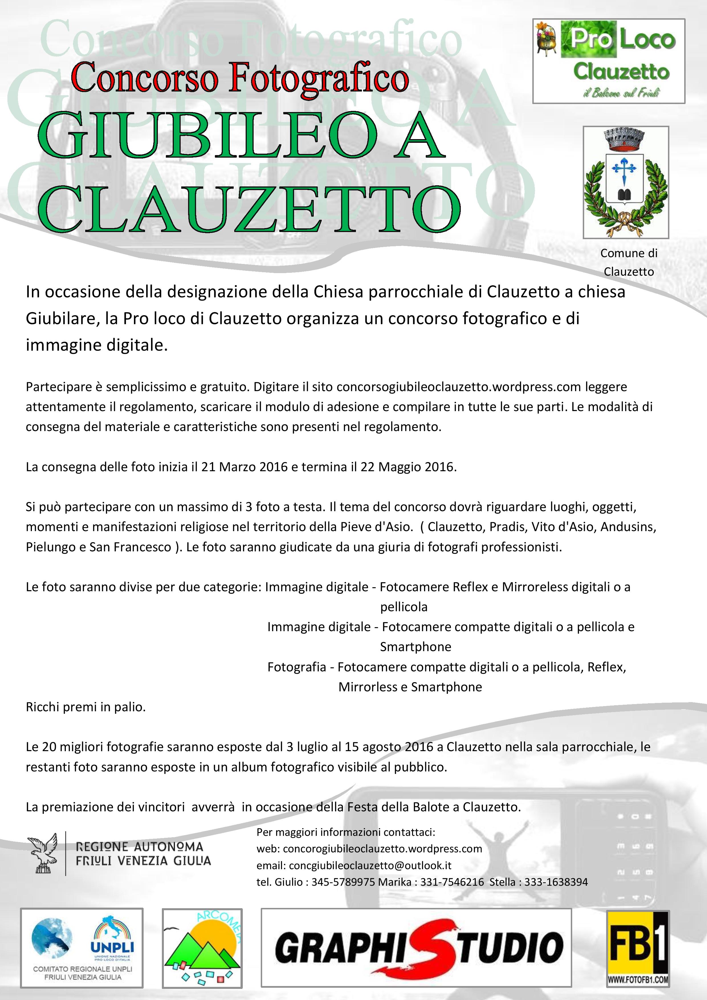 Concorso Fotografico “ Giubileo a Clauzetto “