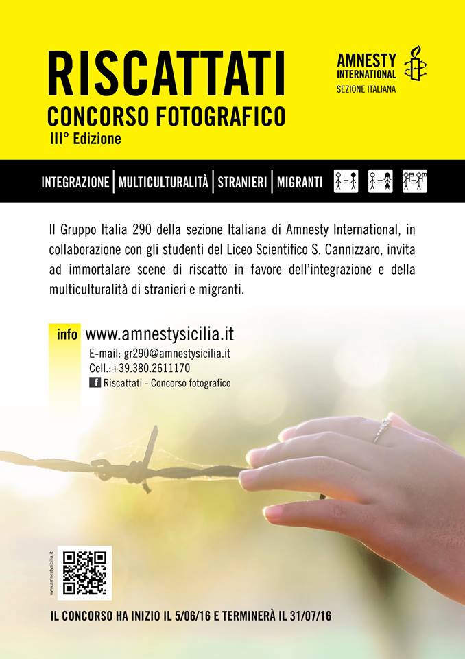 III edizione del concorso fotografico di Amnesty International, “RISCATTATI”