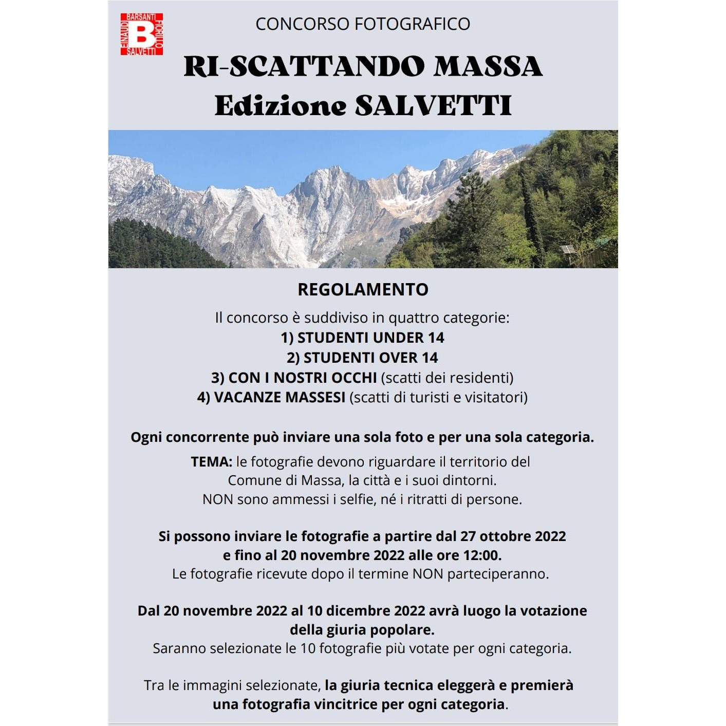 Concorso fotografico “Ri-scattando Massa“ - Edizione Salvetti