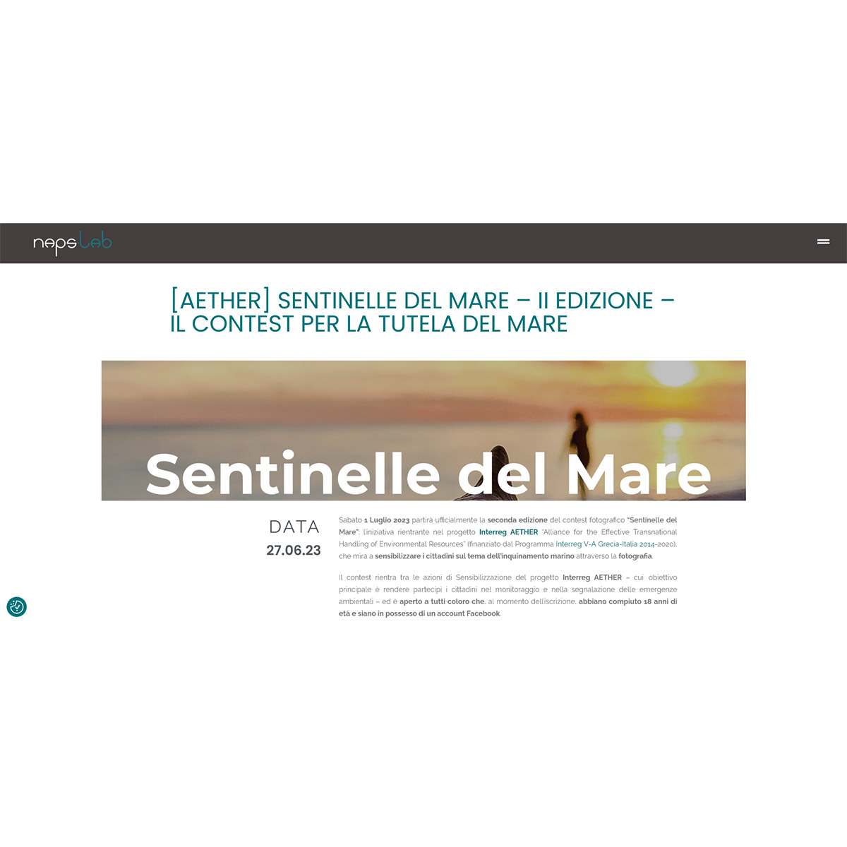 Concorso fotografico “Sentinelle del Mare”