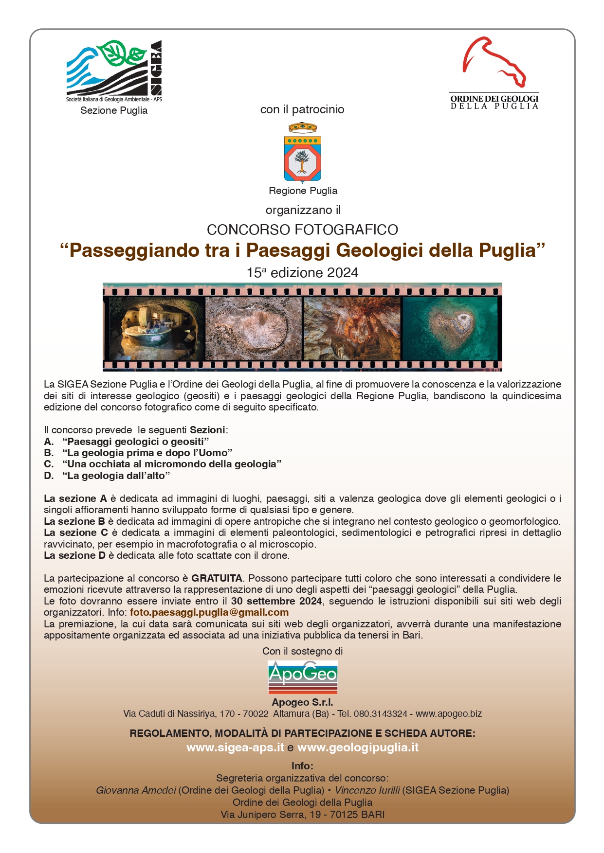 Passeggiando tra i Paesaggi Geologici della Puglia - XV edizione